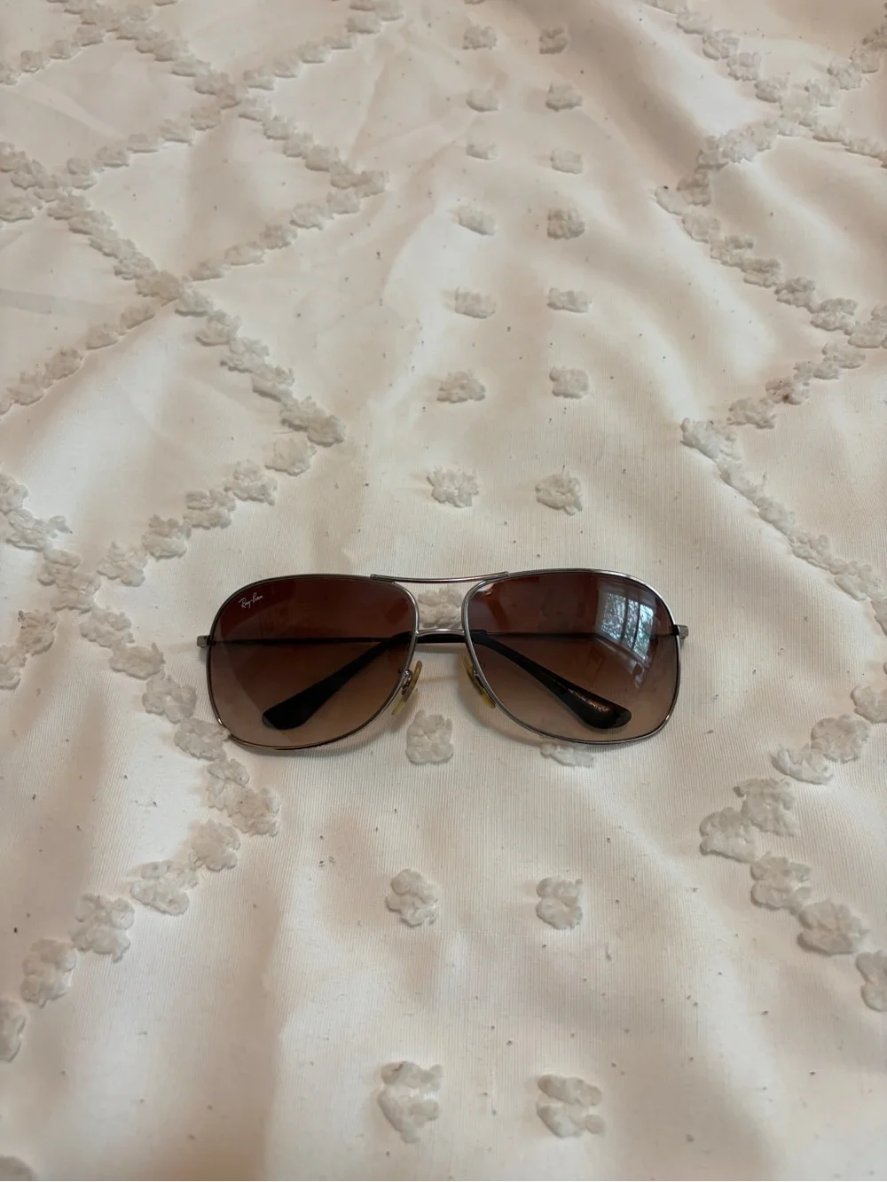 Ray-Ban Aviator Sunglasses - Brown Gradient Lenses with Silver Frame